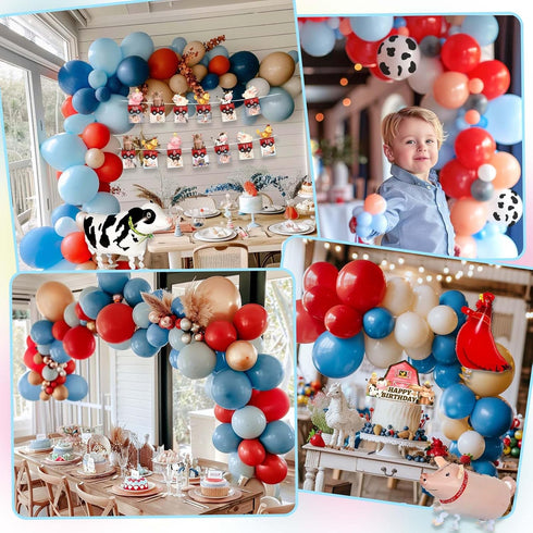 Party Inspo 1st 1st 160 Farm Party Decorations Boy, Birthday Decorations Boy, Blue Barn Animal First Birthday