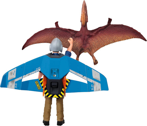Schleich Dinosaurs - Jetpack Chase Playset with Tupuxuara Toy, 7 Pieces for Boys and Girls Ages 4+