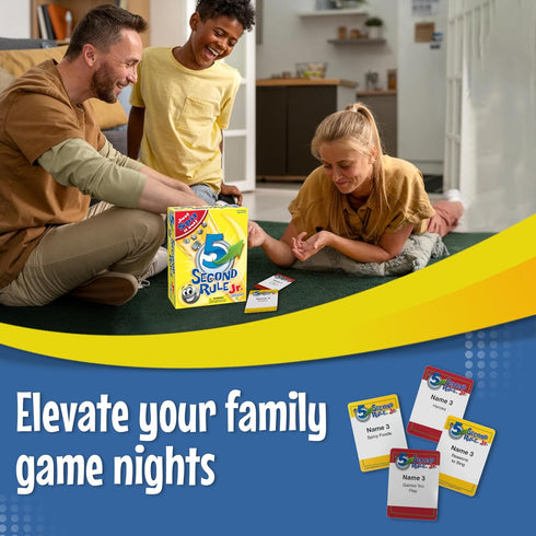 5 Second Rule Game Jr. - Simple Questions Card Game for Family Fun, Ages 6+, Party, Travel, Game Night