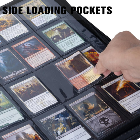 16 1408 44 Album Card Binder Pocket,Trading Card Binder Holds up to Cards with Sleeves,Zipper Card Holder Compatible
