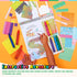 3+| Set Bright Stripes Art on The Go Collage Fun Jungle Theme Travel Kit for Kids Ages Mess-Free Activity with Crayons