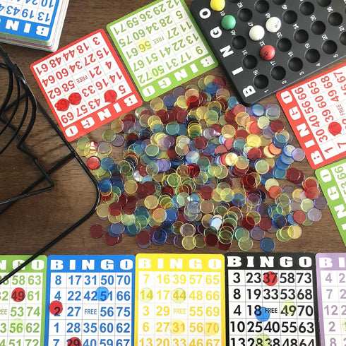 1000 Bingo Chips Markers Tokens - Plastic Discs for Bingo Game Set - Mixed Color