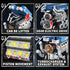Sikewettx W16 V8 751 W16 Sets 8-14, Engine Building Kit (Twin Design), PCS to Build Your Own Engine Model Kit for Kids