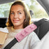 Vdsrup 2 Pack Seat Belt Covers Pink Bow Ribbon Car Seat Strap Covers Super Soft Cute Coquette Car Seat Neck Cover