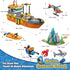 Set, Set 6 8 10 12 AKWME City Ocean Explorer Ship Building Exploration Boat Toy Building Block with LED Lights
