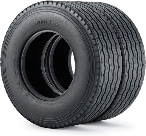 2PCS RC Rubber Tires 83.5mm Soft Rubber Mud Tyres for 1/14 Tamiya Truck Tractor Cargo RC Car