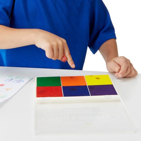 Melissa & Doug Rainbow Stamp Pad with 6 Washable Inks
