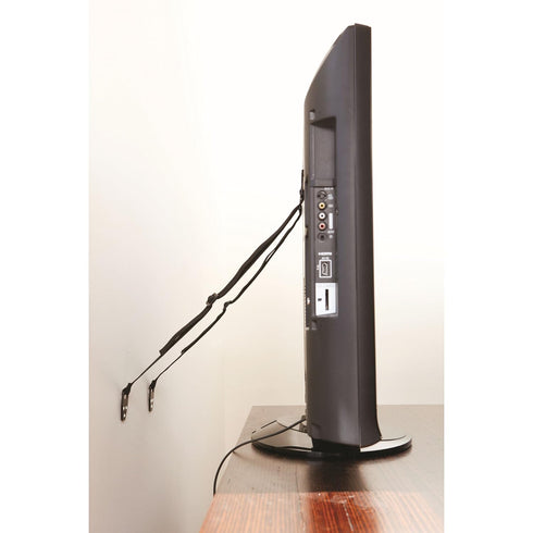 L860 Dreambaby Flat Screen TV Saver Child Safety Straps - Anti-Tip Furniture Security Anchors - Adjustable Strap
