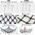 Yewiwin Hammock Hammock (Black(55"*55"*72")) Stuffed Animal Net or with Light, Macrame Hanging Net for Stuffed Animal