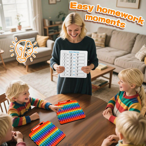EK-Memory-fish e3 12x12 Multiplication Table Game Pop Fidget Learning Toy Educational Math Game Board with Marker