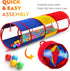 Playz Kids Play Tunnel for Toddlers 1-3 and Up - Large Opening Colorful Pop Up Baby Tunnel for Kids