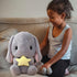 HOUPU Soft Toy - Sitting Lop Eared Rabbit, Easter White Rabbit Stuffed Bunny with Carrot Plush Toy