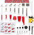 ArtCreativity Metal Model Car Building Kit, 230 PC 3D Car Model Kit for Boys, Red Vintage Toy Racecar