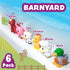 6 Pack Tub Works Barnyard Mold Free Bath Toys, | Sealed, No Hole Bath Toys Design Keeps Moisture Out | Soft, Squeezable