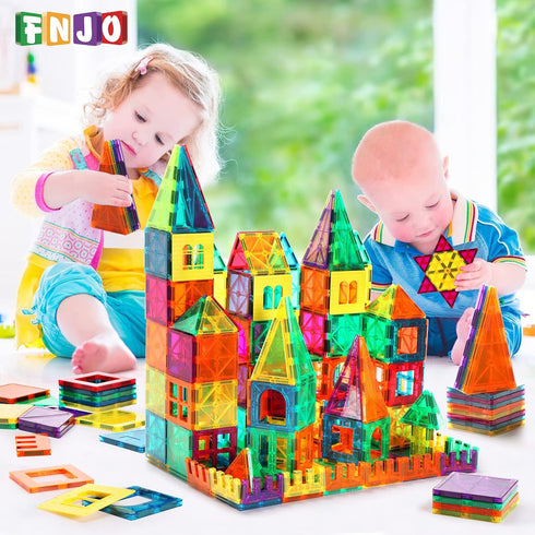 Magnetic Tiles, 64 PCS Magnetic Building Blocks Set, STEM Toys for Kids - Creative and Inspirational