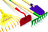 Set 4-Piece, 5yr+ JustForKids Kids Garden Tool Toy, Rake, Spade, Hoe and Leaf Rake, reduced size , made of sturdy steel