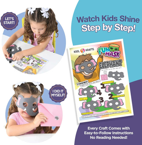 20 Packaged Arts & Crafts Kit for Kids, All-Inclusive, No Mess Craft Kits & Supplies for Boys & Girls DIY Creative