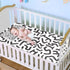 SyXIOP 28" 52" Black Abstract Irregular Lines Cooling Baby Crib Mattress Protector x Absorbent Bed Pads Washable