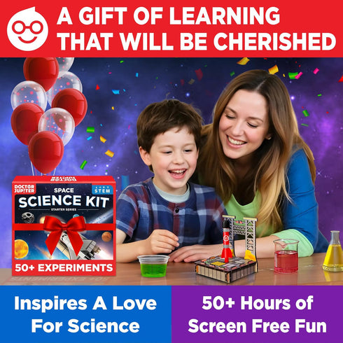 8+ 50+ Doctor Jupiter Space Science Toy, Crafts Kit for Kids | Birthday Gifts for Boys Years Old | STEM Toy