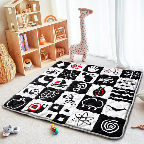 50x50 Baby Play Mats for Floor, Upgraded Thick Soft Playpen Mat, Anti-Slip Bottom, Foldable and Machine Washable