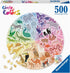 Ravensburger Circle of Colors: Animals 500 Piece Round Jigsaw Puzzle | Softclick Technology | Engaging Artwork