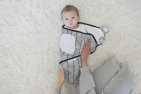 BaeBae Goods Large Black Triangles Swaddle Wrap