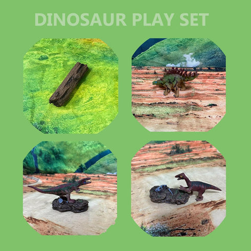 Dinosaur Toys for Kids 3-7, Realistic Jurassic Figures with Park Gate, Educational Play Set for Boys & Girls