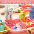 3+ Upgraded Toddler Sand Water Table Toy with Electric Water Pump, Kids Sand Water with Faucet/Play Food