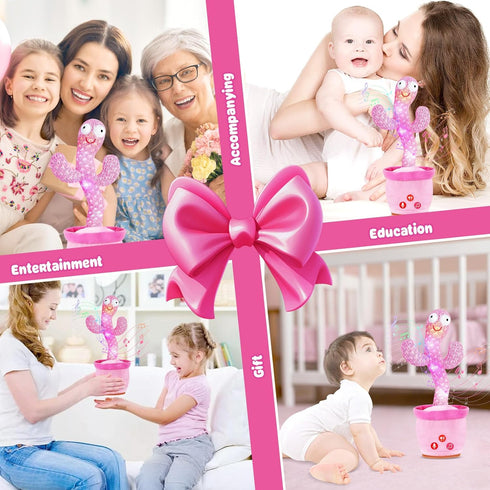 18 1 SANJOIN Dancing Talking Cactus Toy for Baby Toddlers, Baby Girl Toys Months+, Adjustable Volume, Mimicking