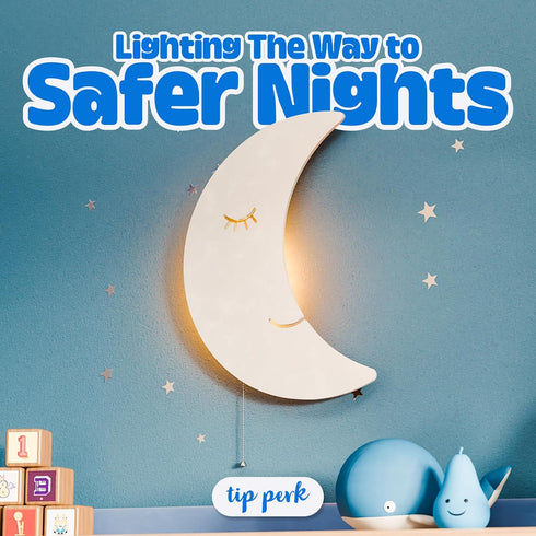Tip perk Moon Lamp for Baby Nursery - Floating Moon Wall Lamp for Nursery | Cute Floating Moon Lamp for Kids Bedroom |