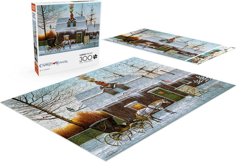 Buffalo Games - Charles Wysocki - Belly Warmers - 300 Piece Jigsaw Puzzle for Families, Perfect for Game Nights