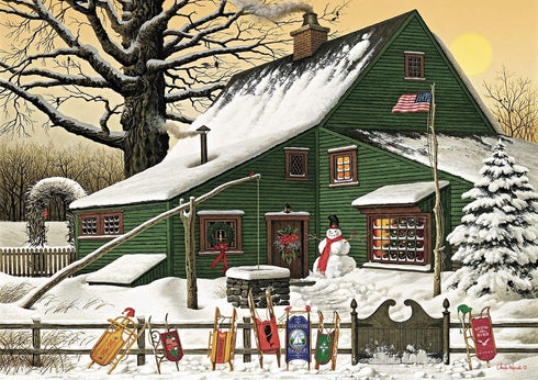 Buffalo Games Charles Wysocki Cocoa Break at the Copperfields - 500 Piece Jigsaw Puzzle for Adults, Finished Size 21.25