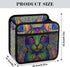 PPIKTC Spacious Hanging Auto Seat Organizer with Ventilated Mesh Pockets for Wet Wipes and Baby Supplies, Colorful Cat