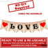 KatchOn Burlap Love Banner for Romantic Decoration - 7x5 Inch | No DIY | Engagement Party, Anniversary, Mothers Day