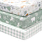 Baby Crib Sheets for Boys and Girls, 3 Pack Fitted Crib Sheets