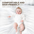 Pro Goleem 2 Pack Satin Soft Crib Sheet, Silky Baby Sheet for Sensitive Hair, White and Gray Unisex, 52’’x28’’x8’’