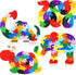 4 Pcs Alphabet Jigsaw Puzzle Building Blocks - Wooden Animal Puzzle for Preschool Learning