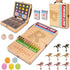 Silkchio 21" Large Horse Race Board Game - Solid Wood Horse Racing Game