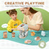 Pithfor Kids Wooden Coffee Maker Toy, Wooden Play Kitchen Appliances & Accessories Toy for Kids Toddlers, Gift