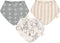 Crane Baby Soft Muslin Baby Bib Set, Adjustable and Absorbent Bandana Style Bibs for Boys and Girls