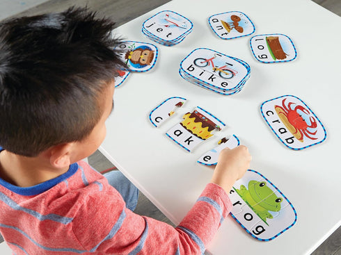 Learning Resources Spelling Puzzle Cards, Kindergarten Readniness, Self Correcting Puzzles, Ages 4+ (Multi)