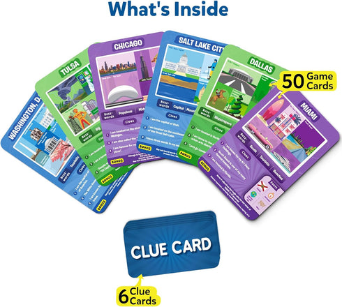10 8, 9, 10 Skillmatics Guess in American Cities, Perfect for Boys, Girls, Kids, and Families Who Love Card Games