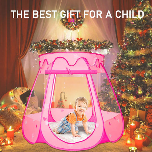 Volscity Princess Castle Girls Play Tent Pop Up Play Tent for Kids Playhouse Toys for Birthday Gift Fairy for Girls