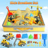 Helsort 37 8 2.2 lbs 3+ Sand Construction Site Kit - Pcs Play Sand Art Kit with Construction Trucks, Folding Sandbox