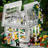 Set 8-12 Flower House Building Mini with LED, City Street View Greenhouse Building Blocks Toy, Valentine Xmas Gift
