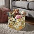 Entornuest 13x10x10 Closet Daisy Flowers Decorative Storage Bins Quilted Polyester Cube Baskets with Handles