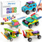 Poraxy STEM Kits for Kids Age 8-10 - 5 Set Wooden Model Car Kits, Educational Crafts Building Projects