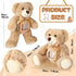 14 Inch Remembrance Bear Plush Stuffed Animal with Recorder Soft Doll Fabric Animal Toy with a Picture Frame for Baby Shower Wedding Birthday Gift (brown, 12 Inch)