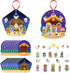FLYAB 24PCS Make a Nativity Scene Stickers Ornament Craft Kit Christian DIY