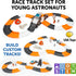 250pk Set 225 2 USA Toyz Galactic Race Tracks for Kids- Speedway Race Car Track with Flexible Roads, LED Toy Cars